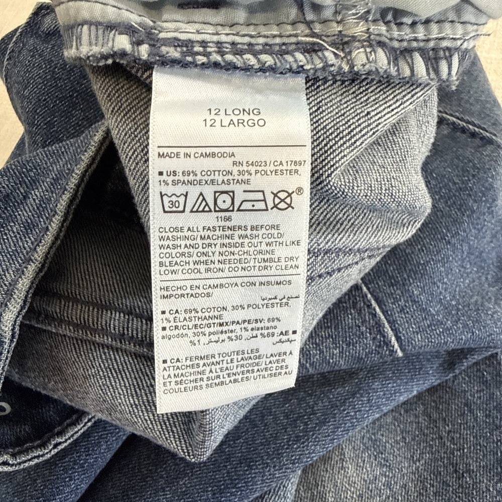 Old Navy Wow Bootcut Jeans Womens 12 Long Blue Mid Rise Stretch Denim Y2K - Picture 12 of 12